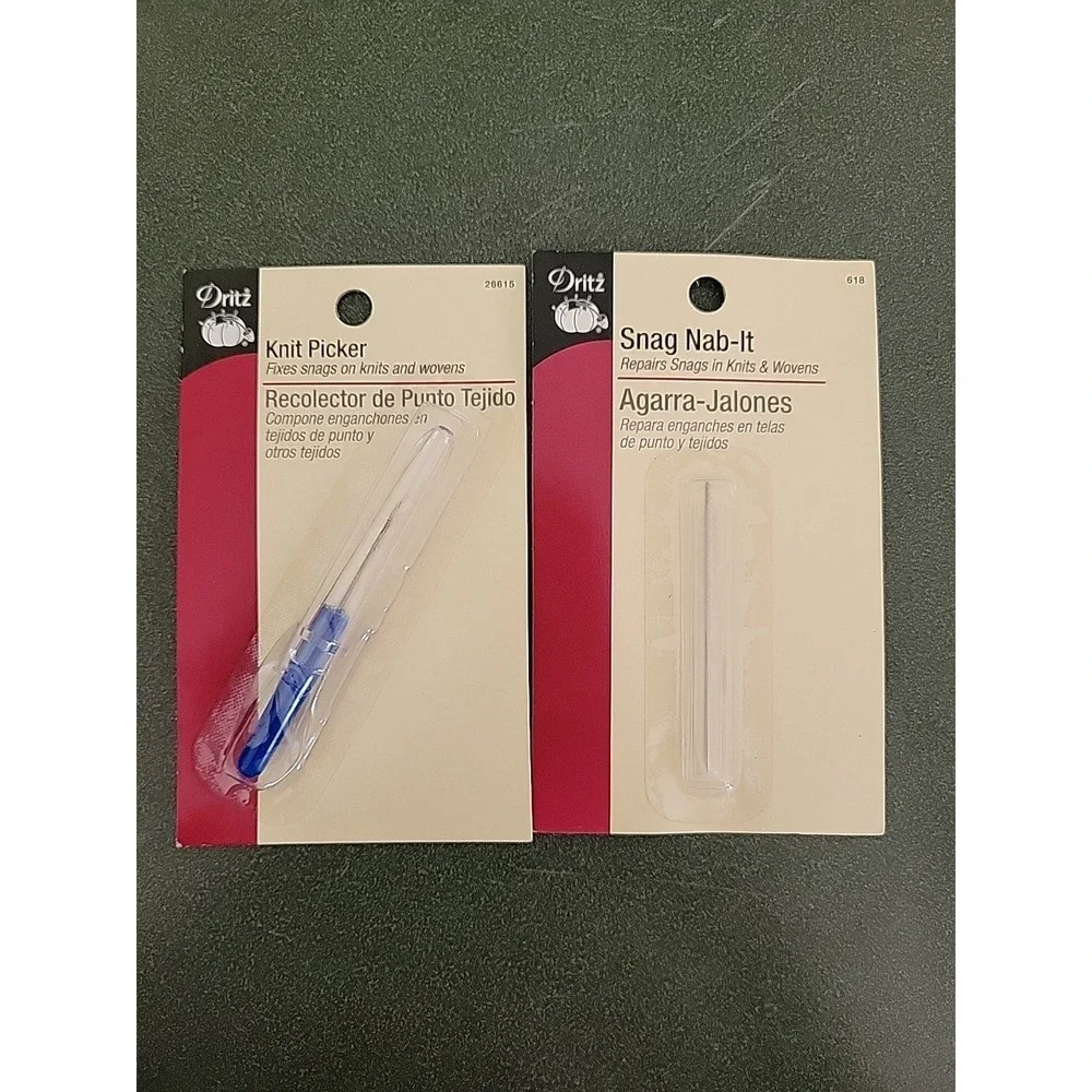 NEW Lot Dritz Knit Picker 26615 Snag Nab It 618 Combo Set Repair Snags